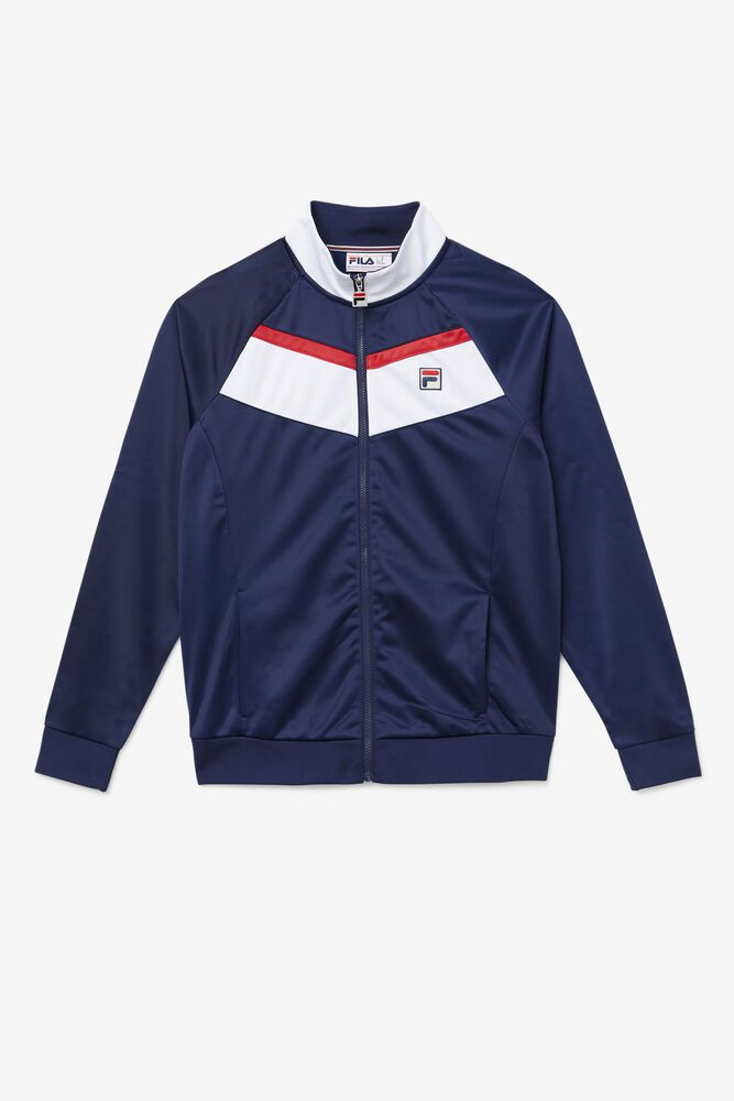 Fila Jacket Mens Navy - Rudra - Philippines 7062589-VE